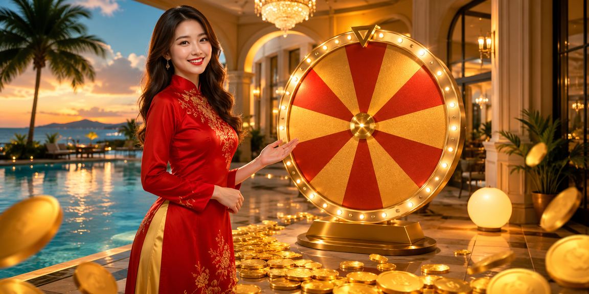 Người dùng tại Đà Lạt mặc áo dài tham gia bốc thăm may mắn và trải nghiệm giải trí trực tuyến