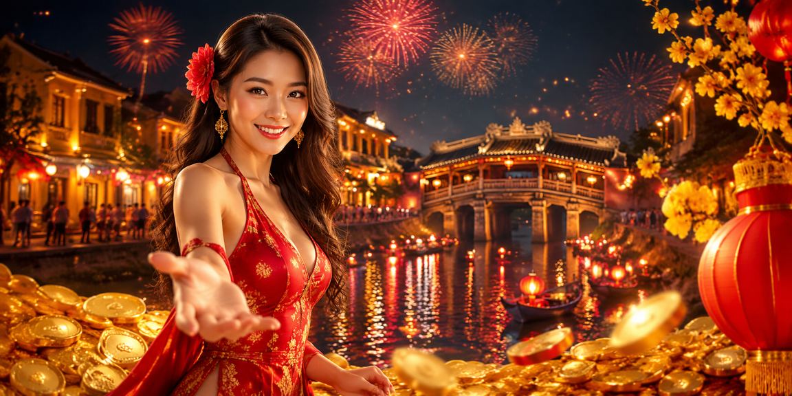 Khung cảnh chơi game và casino trực tuyến tại Hội An về đêm